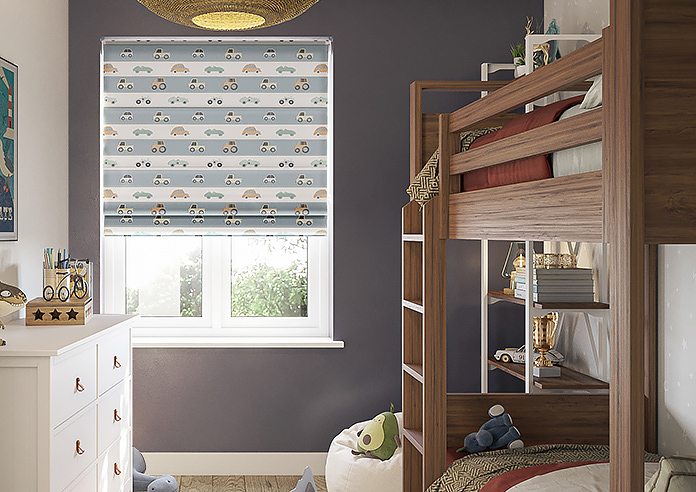 Brum Brum, Petrol - Roman Blind - Image 3